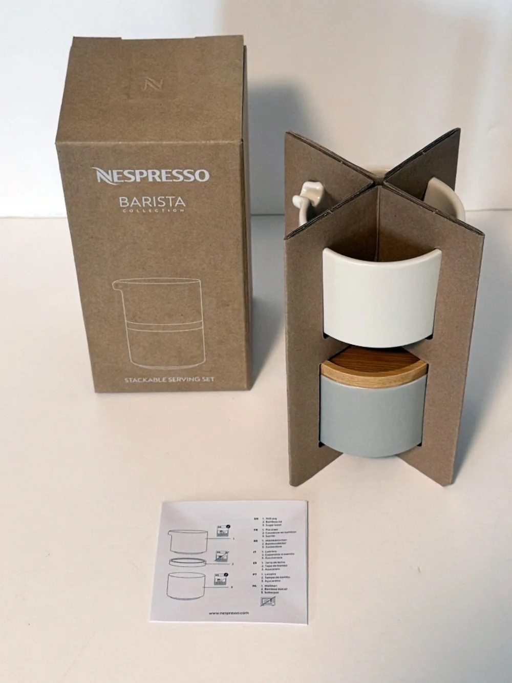 Nespresso Stackable Serving Set Barista Collection Ceramic, NIB